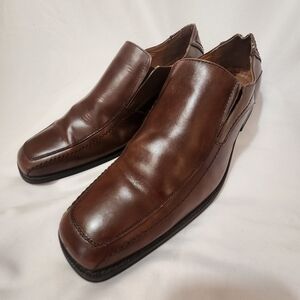 GENUINE LEATHER Joseph Aboud Men's Size 13 Classic SlipOn Dress Shoes Square Toe